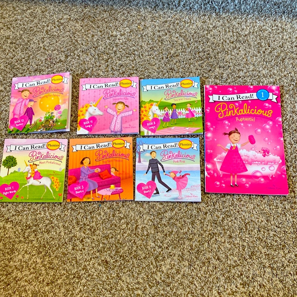 Reading books, I can read Pinkalicious